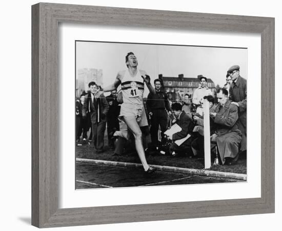 R. Bannister Runs Mile-null-Framed Photographic Print