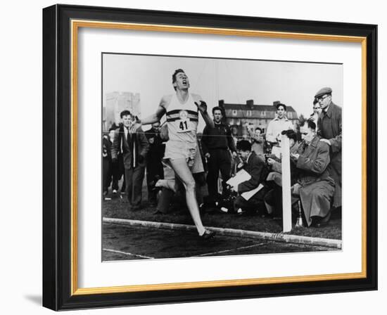 R. Bannister Runs Mile-null-Framed Photographic Print