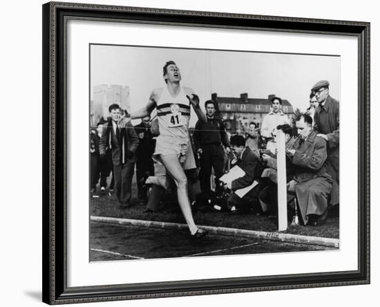 R. Bannister Runs Mile-null-Framed Photographic Print