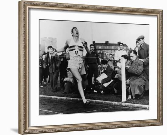 R. Bannister Runs Mile-null-Framed Photographic Print