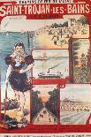 Touristic Advertising Poster: Chemins De Fer De L'Etat, Saint-Trojan-Les-Bains, Île D'Oleron..-R. Bouvet-Framed Giclee Print