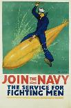 Join the Navy - the Service for Fighting Men Poster-R.F. Babcock-Framed Giclee Print