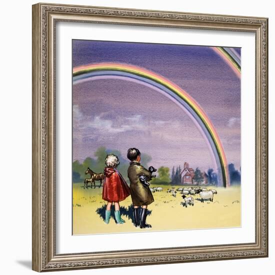 R for Rainbow, Illustration from 'Treasure', 1963-John Worsley-Framed Giclee Print