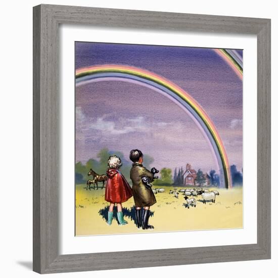 R for Rainbow, Illustration from 'Treasure', 1963-John Worsley-Framed Giclee Print