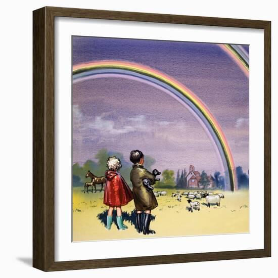 R for Rainbow, Illustration from 'Treasure', 1963-John Worsley-Framed Giclee Print