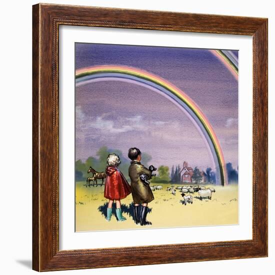 R for Rainbow, Illustration from 'Treasure', 1963-John Worsley-Framed Giclee Print