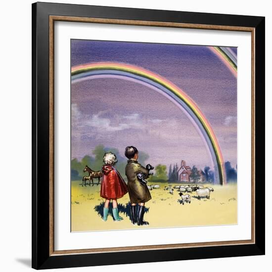 R for Rainbow, Illustration from 'Treasure', 1963-John Worsley-Framed Giclee Print