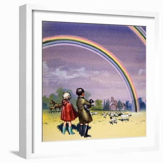 R for Rainbow, Illustration from 'Treasure', 1963-John Worsley-Framed Giclee Print