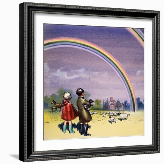 R for Rainbow, Illustration from 'Treasure', 1963-John Worsley-Framed Giclee Print