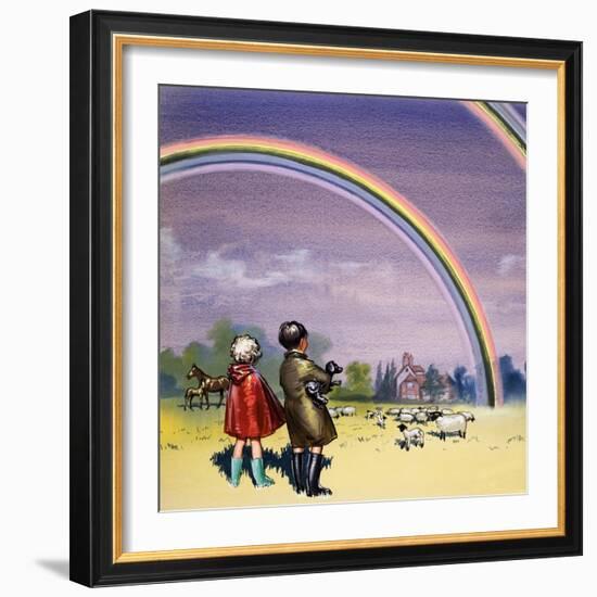 R for Rainbow, Illustration from 'Treasure', 1963-John Worsley-Framed Giclee Print