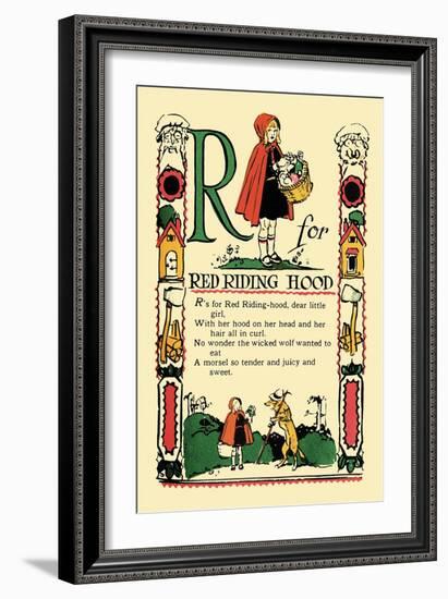 R for Red Riding Hood-Tony Sarge-Framed Premium Giclee Print