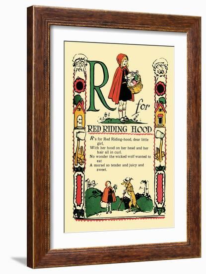 R for Red Riding Hood-Tony Sarge-Framed Art Print