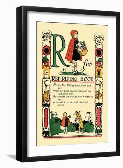 R for Red Riding Hood-Tony Sarge-Framed Art Print