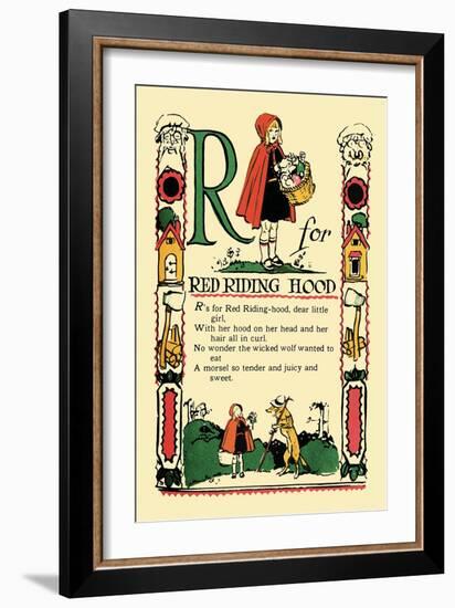 R for Red Riding Hood-Tony Sarge-Framed Art Print