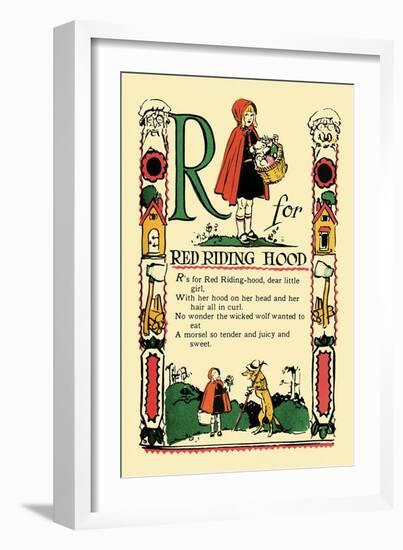 R for Red Riding Hood-Tony Sarge-Framed Art Print