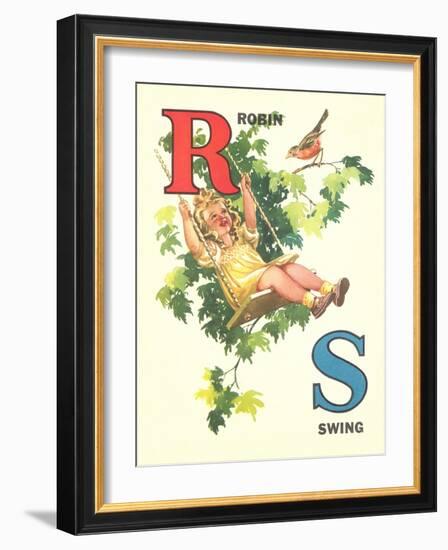 R for Robin, S for Swing-null-Framed Art Print