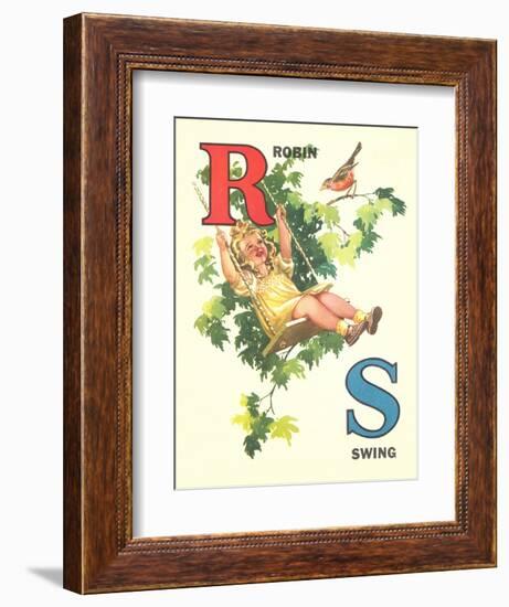 R for Robin, S for Swing-null-Framed Premium Giclee Print