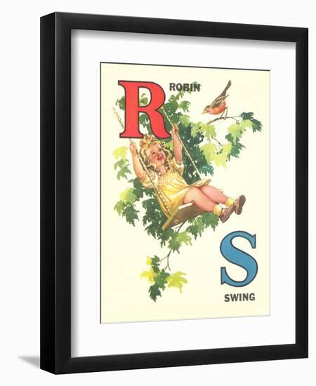 R for Robin, S for Swing-null-Framed Premium Giclee Print