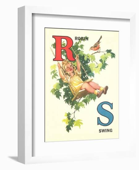 R for Robin, S for Swing-null-Framed Premium Giclee Print