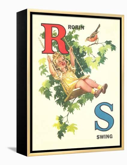 R for Robin, S for Swing-null-Framed Stretched Canvas