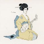 Japanese Musician Plays the Biwa Which Resembles the Western Lute-R. Halls-Art Print
