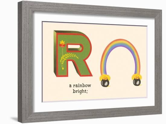 R is a Rainbow-null-Framed Art Print