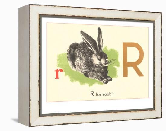 R is for Rabbit-null-Framed Stretched Canvas