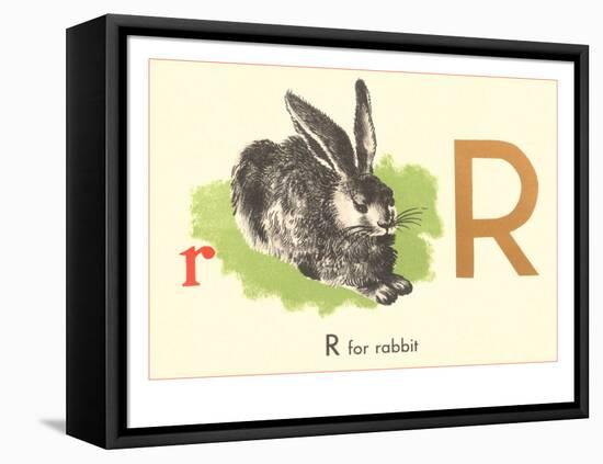 R is for Rabbit-null-Framed Stretched Canvas