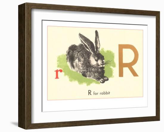 R is for Rabbit-null-Framed Premium Giclee Print