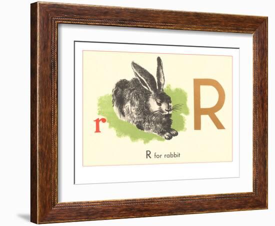 R is for Rabbit-null-Framed Premium Giclee Print