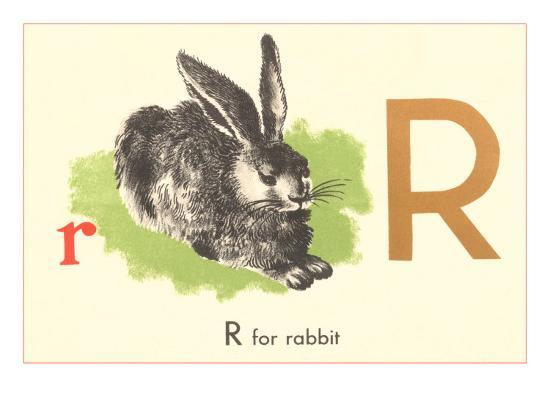 'R is for Rabbit' Art Print | Art.com