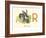 R is for Rabbit-null-Framed Art Print