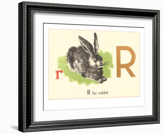 R is for Rabbit-null-Framed Art Print