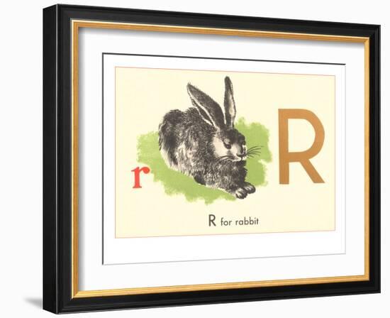 R is for Rabbit-null-Framed Art Print