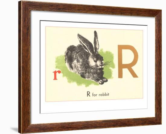 R is for Rabbit-null-Framed Art Print