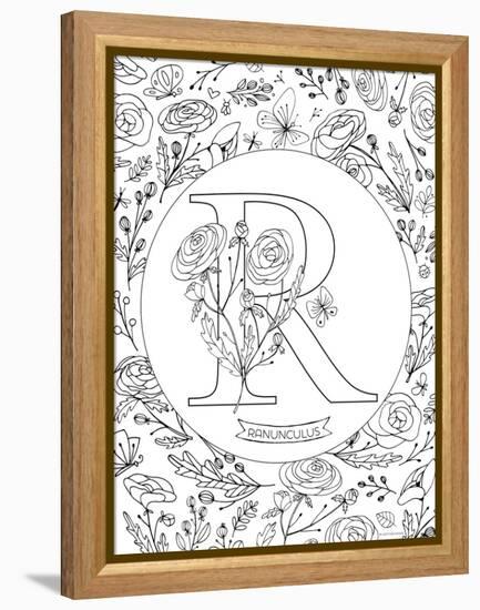 R is for Ranunculus-Heather Rosas-Framed Stretched Canvas