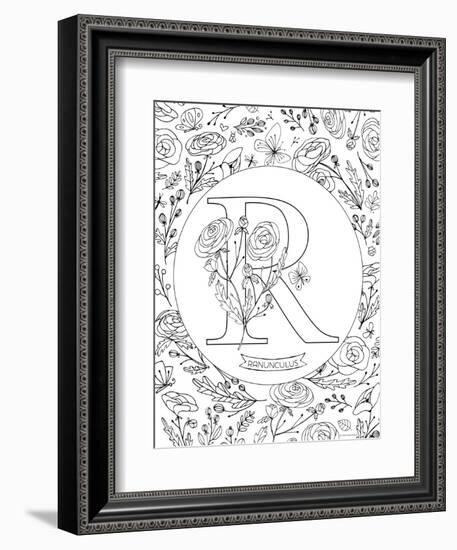 R is for Ranunculus-Heather Rosas-Framed Art Print