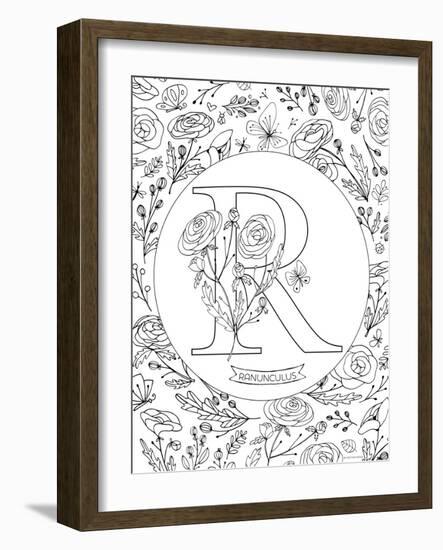 R is for Ranunculus-Heather Rosas-Framed Art Print