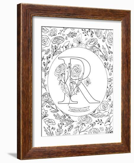 R is for Ranunculus-Heather Rosas-Framed Art Print