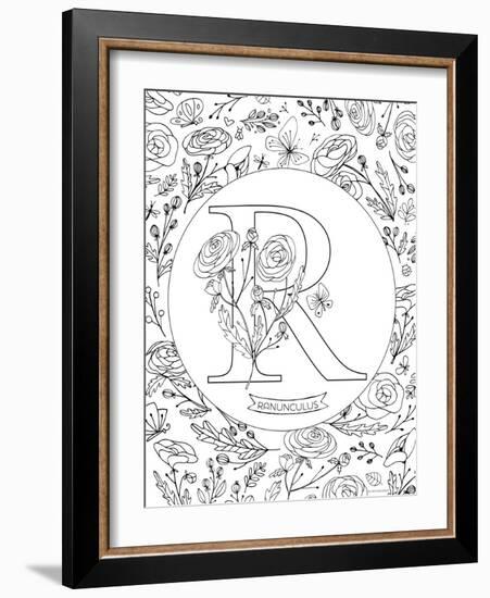 R is for Ranunculus-Heather Rosas-Framed Art Print