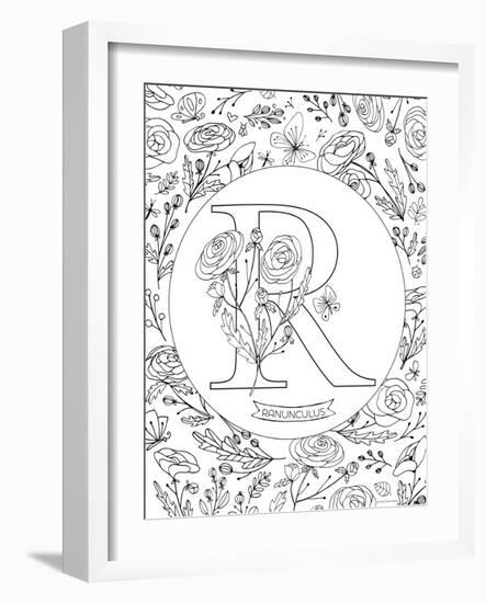 R is for Ranunculus-Heather Rosas-Framed Art Print