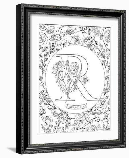 R is for Ranunculus-Heather Rosas-Framed Art Print