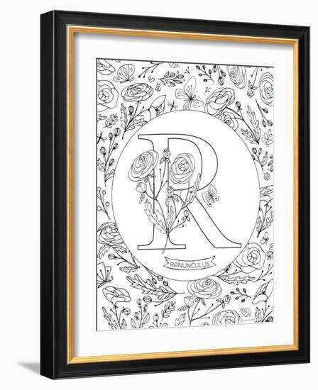 R is for Ranunculus-Heather Rosas-Framed Art Print