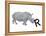 R is for Rhinoceros-Stacy Hsu-Framed Stretched Canvas