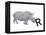 R is for Rhinoceros-Stacy Hsu-Framed Stretched Canvas