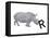 R is for Rhinoceros-Stacy Hsu-Framed Stretched Canvas