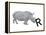 R is for Rhinoceros-Stacy Hsu-Framed Stretched Canvas