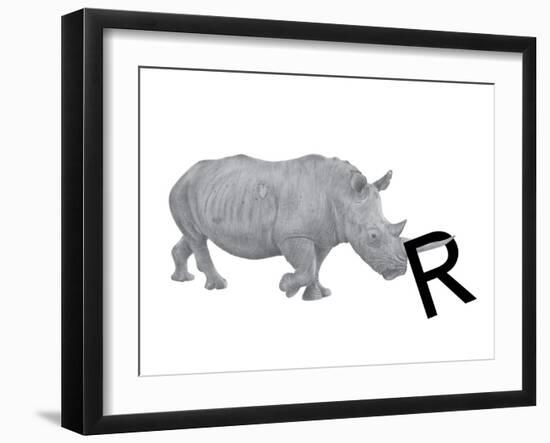 R is for Rhinoceros-Stacy Hsu-Framed Art Print