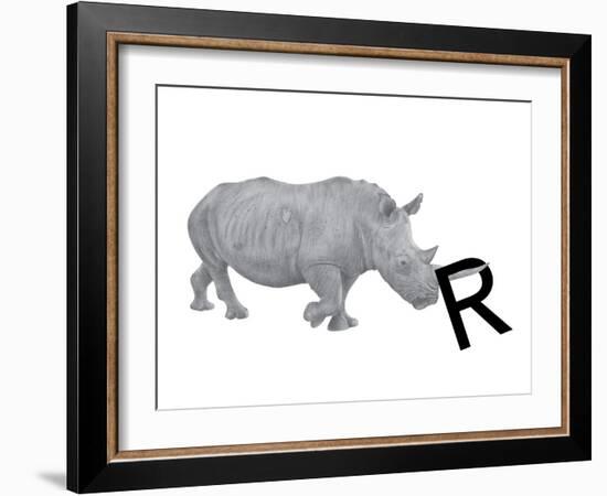 R is for Rhinoceros-Stacy Hsu-Framed Art Print