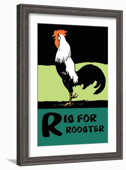 R is for Rooster-Charles Buckles Falls-Framed Art Print